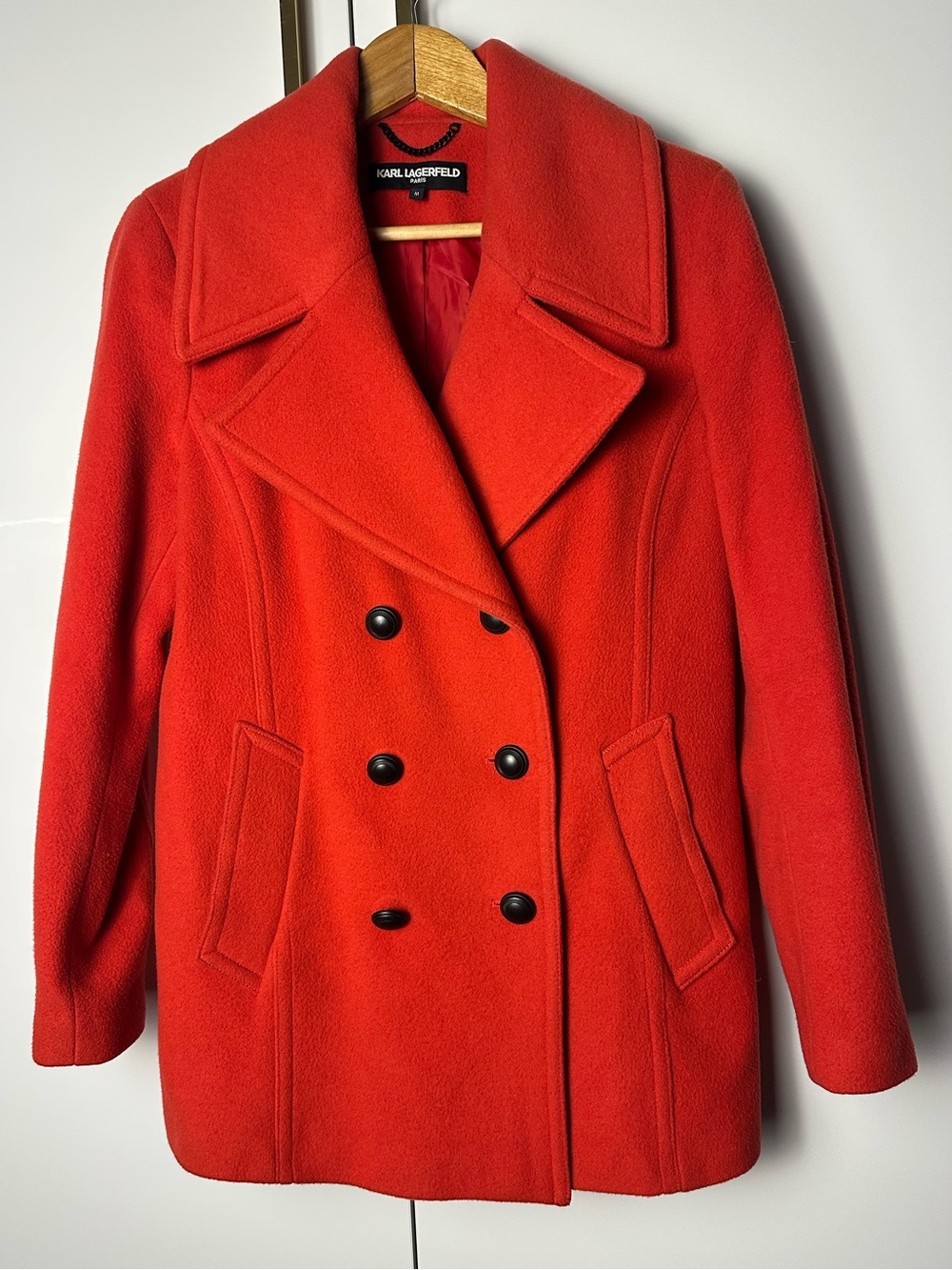 Karl Lagerfeld Paris Wool & Cashmere Peacoat medium